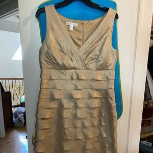 Gold evening dress